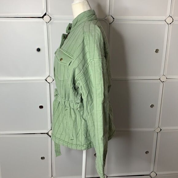 GAP Quilted Utility Belted Jacket In Green Dollar Size Medium - Picture 7 of 14